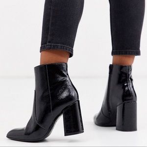 asos black heeled booties